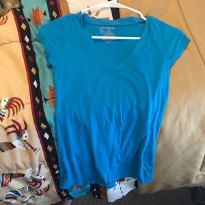 Light blue v neck shirt